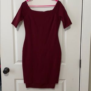 Maroon off the shoulder Lulus dress